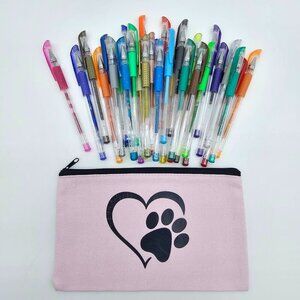 Canvas Toiletry/Makeup Bag, Feminine Pouch, Travel Bag, Money Bag, Pencil Case.